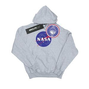 NASA Mens Classic Insignia Logo Hoodie / Sports Grey